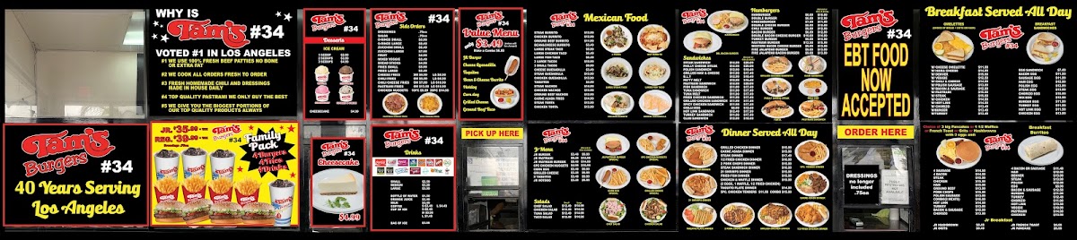 Tam's Burgers#34 Menu - Image 1